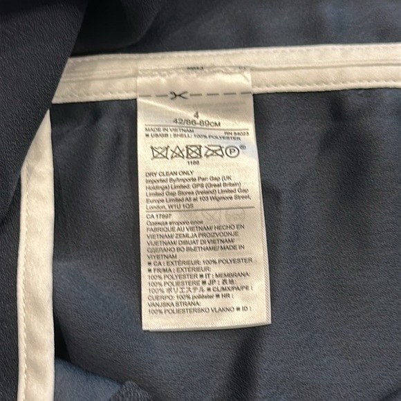 NWT Banana Republic Navy Sheath Short Sleeve Dress Size 2 - Picture 4 of 6